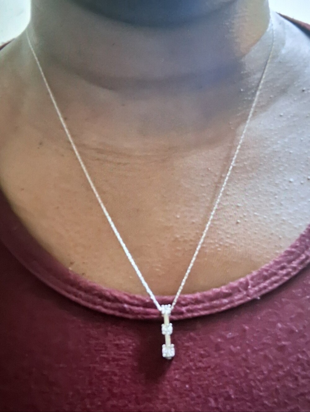 Real! Diamonds Sterling Silver Pendant Necklace - Picture 6 of 9